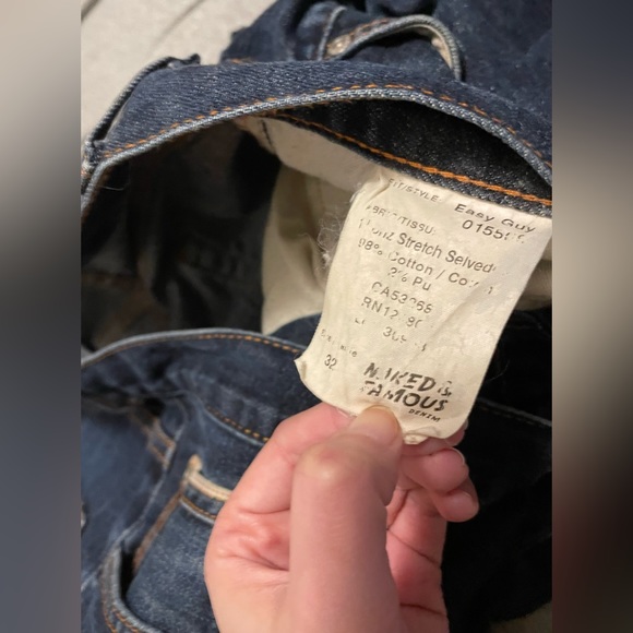 Men’s Naked & Famous Easy Guy Slim Straight Jeans - Picture 8 of 10